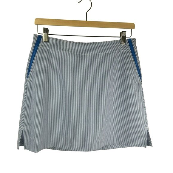 Lady Hagen Golf Skirt Skort Women 4 Blue White Seersucker Mini‎ Length Active - Picture 1 of 5